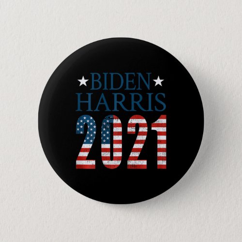 Biden Harris Inauguration 2021 American Flag Pink  Button