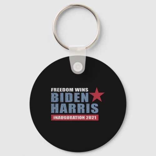 Biden Harris Inauguration Day 2021 Freedom Wins  Keychain