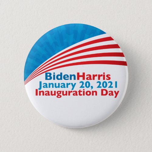 Biden Harris Inauguration Day American Flag Button