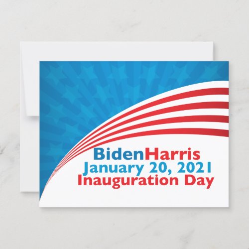 Biden Harris Inauguration Day American Flag Card