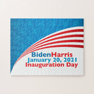Biden Harris Inauguration Day American Flag Jigsaw Puzzle