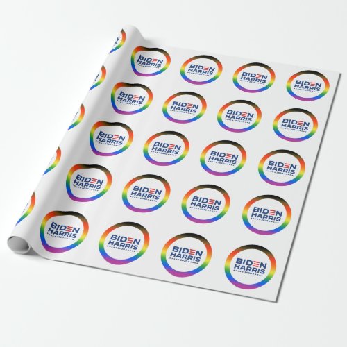 BIDEN HARRIS Inclusive Pride Button Wrapping Paper