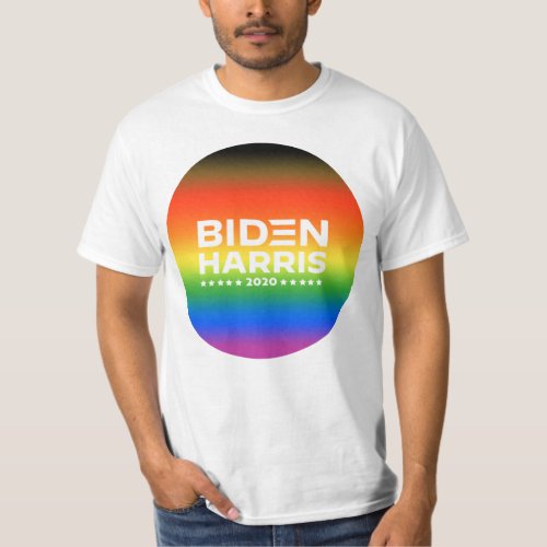 BIDEN HARRIS LGBT Inclusive Pride Button T_Shirt