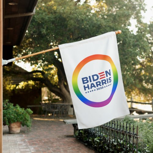 BIDEN HARRIS _ LGBT Rainbow Pride House Flag