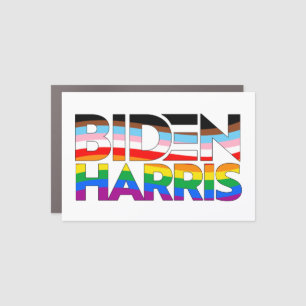 Biden Harris LGBTQ+ Pride Car Magnet