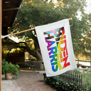 Biden Harris LGBTQ+ Progress Pride House Flag