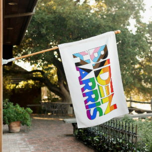 Biden Harris LGBTQ+ Progress Pride House Flag
