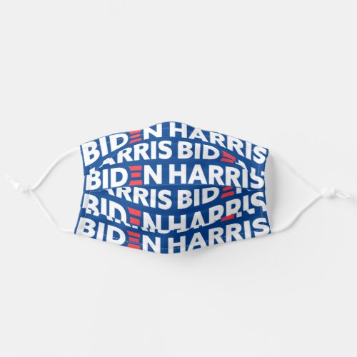 Biden  Harris Logo Pattern White and Blue Adult Cloth Face Mask