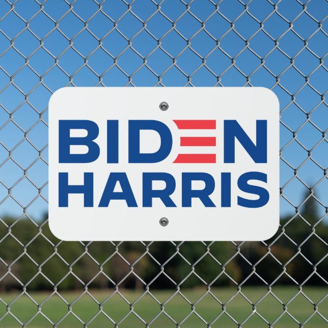 Biden Harris Metal Sign (In Situ(Fence))