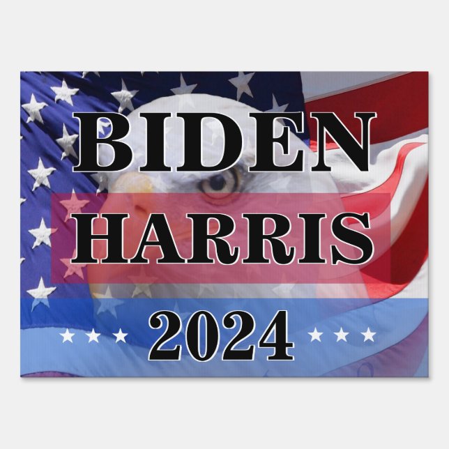 Biden Harris Non-Official Presidential 2024 Sign (Front)