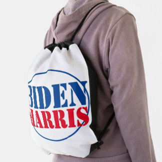 Biden Harris Oval Drawstring Bag