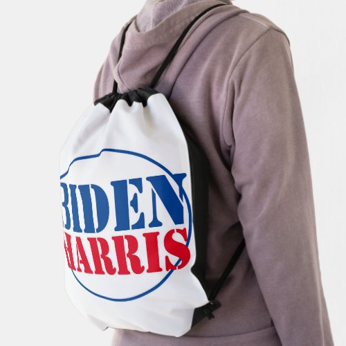 Biden Harris Oval Drawstring Bag