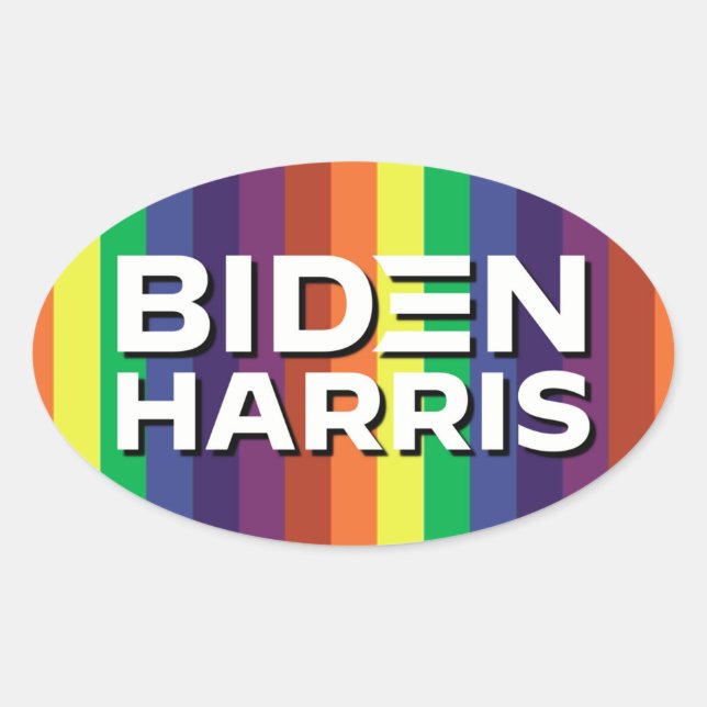 BIDEN HARRIS OVAL STICKER (Front)