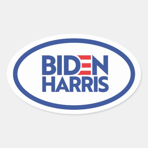Biden Harris Oval Sticker