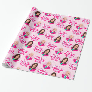 Biden Harris Pink Birthday Wrapping Paper