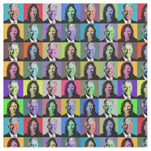 Biden Harris Pop Art (36 Colors) Fabric