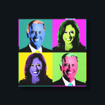 Biden Harris Pop Art (Green, Pink, Yellow, Neon) Canvas Print<br><div class="desc">Political Pop Art Gear and Political Gifts from PolitiClothes.com & PolitiCardz.com Find the Most Unique Election and Political Gifts Including: Political T-shirts, Political Bumper Stickers, Political Buttons, Political Posters, Political Pins, Political Cards, Political Mugs, Political Posters, Political Signs and More! Political Art & Gear: http://www.PolitiClothes.com Political Cards & Gifts: http://www.PolitiCardz.com...</div>