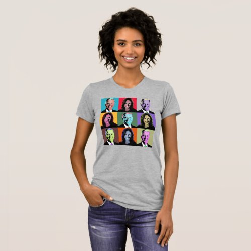 Biden Harris Pop Art Neon T_Shirt