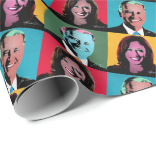 Biden Harris Pop Art Wrapping Paper