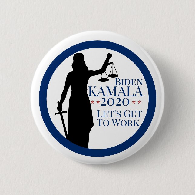 Biden Harris President Get to Work 2020 Election Button (Front)