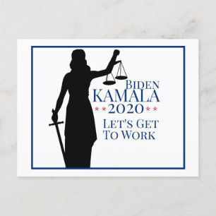 Biden Harris President Get to Work 2020 Election Postcard