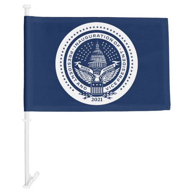 Biden Harris President Inaugural Logo Inauguration Car Flag (Front)