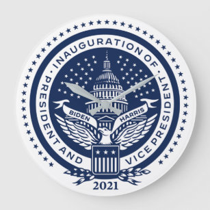 Biden Harris President Inaugural Logo Inauguration Large Clock