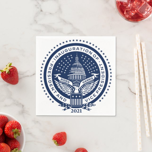 Biden Harris President Inaugural Logo Inauguration Napkins (Insitu)