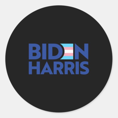 Biden Harris President Trans Pride Flag Joe Kamala Classic Round Sticker