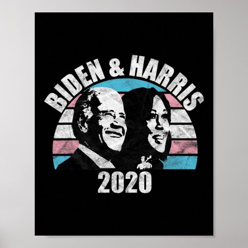 Biden Harris President Trans Pride Flag Joe Kamala Poster