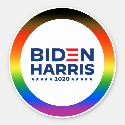 BIDEN HARRIS PRIDE 2020 LGBTQ Inclusive Pride Sticker