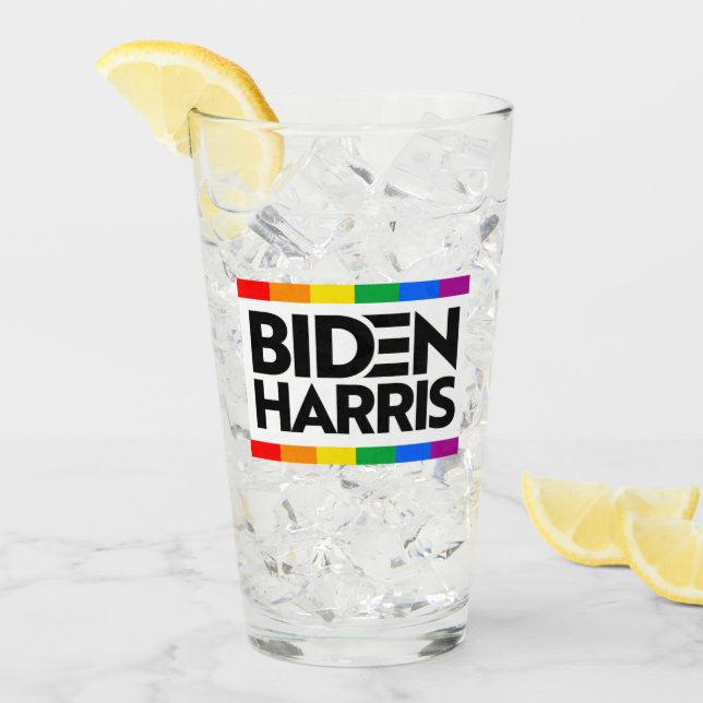 BIDEN HARRIS Pride Block Glass (Front Ice)