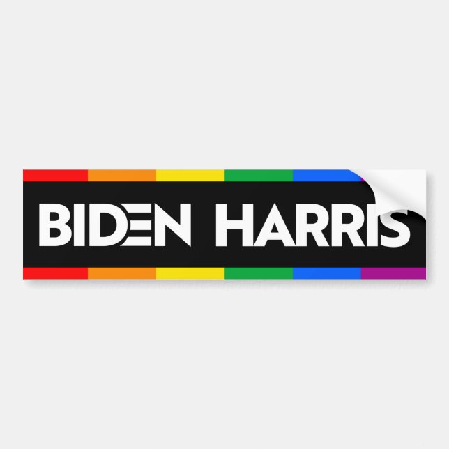 BIDEN HARRIS PRIDE BUMPER STICKER (Front)