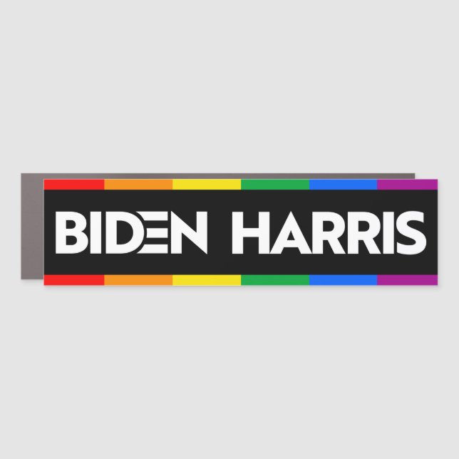 BIDEN HARRIS PRIDE CAR MAGNET (Front)
