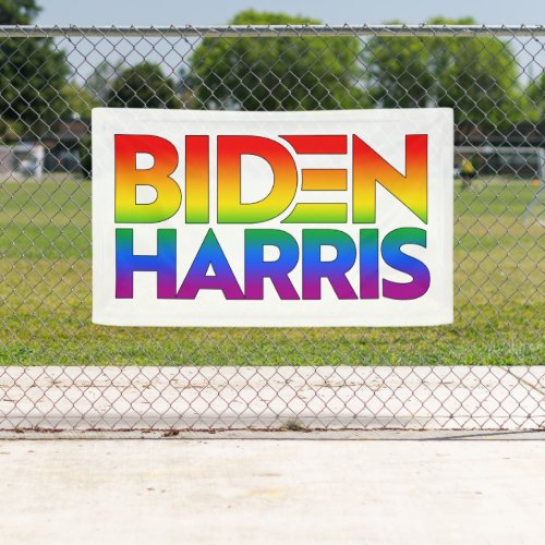 Biden Harris Pride Rainbow Banner