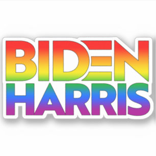 Biden Harris Pride Rainbow Sticker