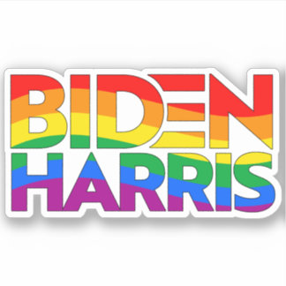Biden Harris Pride Rainbow Sticker