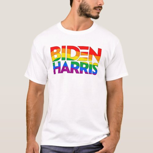 Biden Harris Pride Rainbow T_Shirt