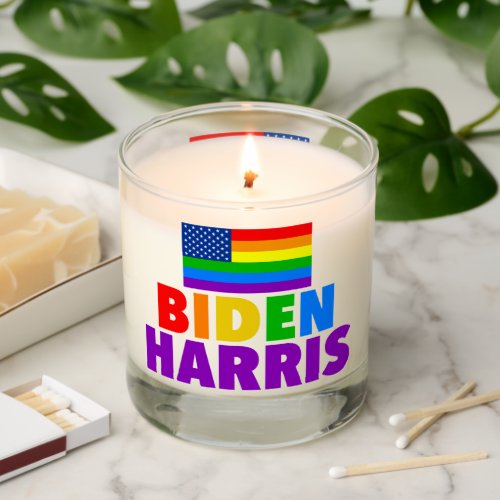 Biden Harris Rainbow American Flag Gay Pride Scented Candle
