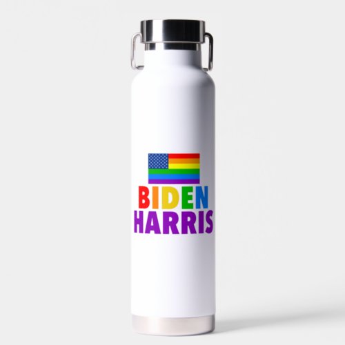 Biden Harris Rainbow American Flag LGBT Custom Water Bottle