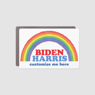 Biden Harris Rainbow Custom Cute Democrat Car Magnet