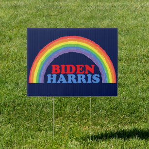 Biden Harris Rainbow Cute Democrat Political Yard Sign