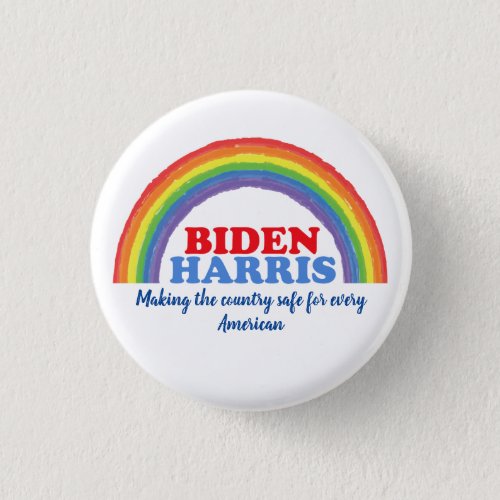 Biden Harris Rainbow Inspirational Quote Custom Button