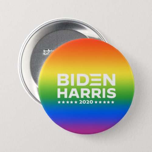 BIDEN HARRIS _ Rainbow Pride Colors Button