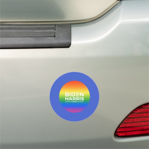 BIDEN HARRIS _ Rainbow Pride Colors Car Magnet