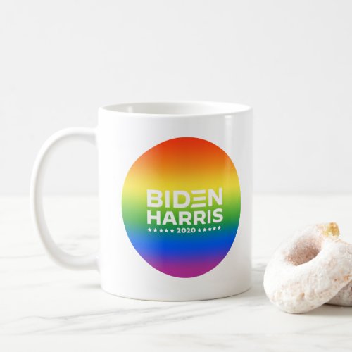 BIDEN HARRIS _ Rainbow Pride Colors Coffee Mug