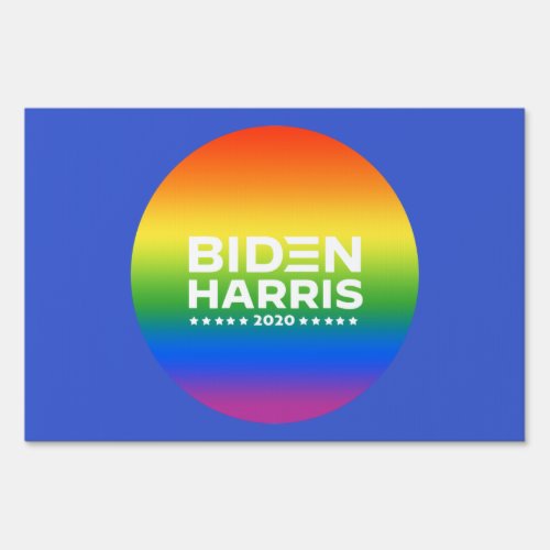 BIDEN HARRIS _ Rainbow Pride Colors Sign