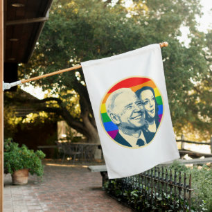 Biden Harris Rainbow Pride House Flag