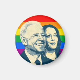 Biden Harris Rainbow Pride Magnet