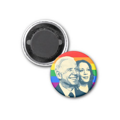 Biden Harris Rainbow Pride Magnet